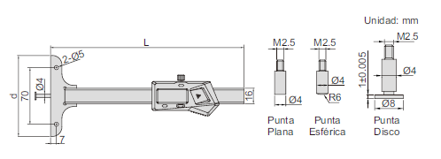 VERNIER DIGITAL DE PROFUNDIDAD 1148 - Imagen 2